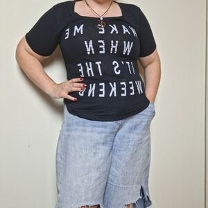 Fifth Sun Black and White Weekend Graphic T Shirt